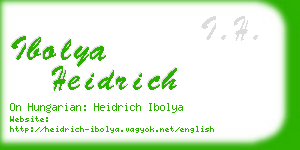 ibolya heidrich business card